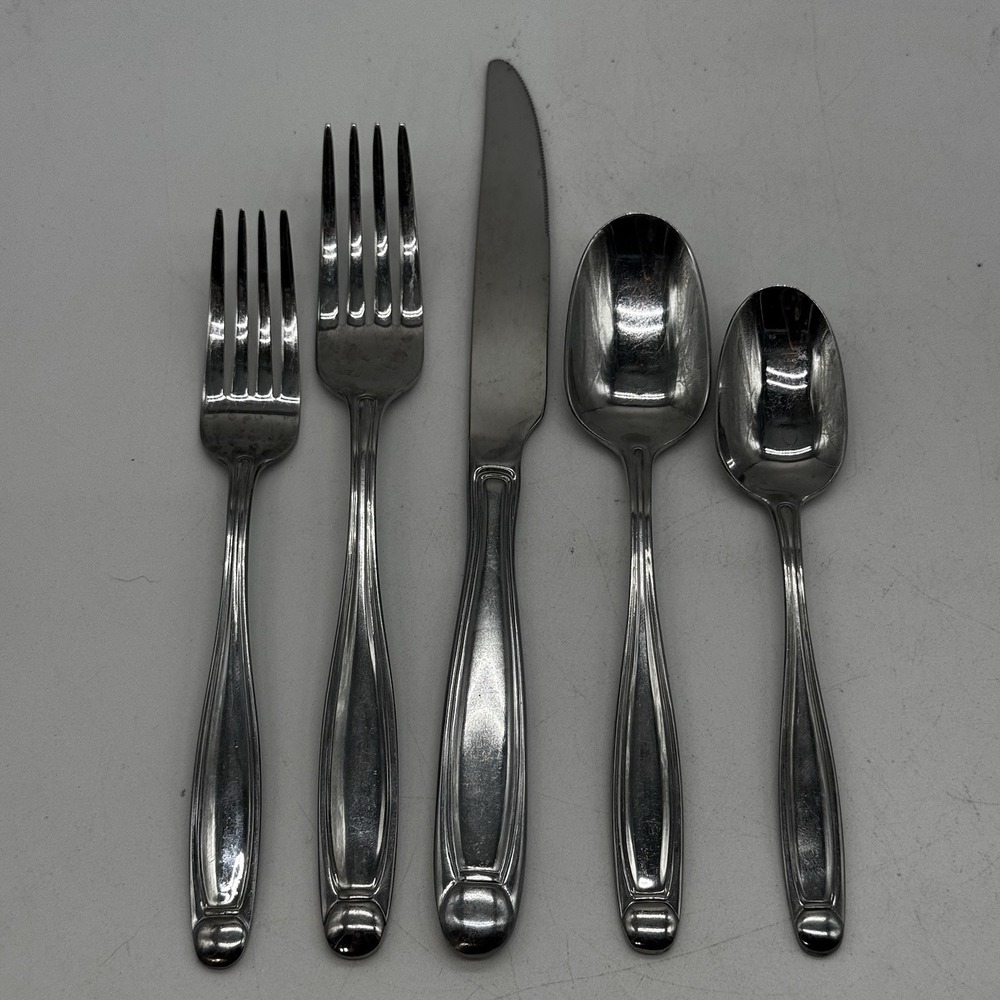 Oneida Alexandria Glossy 1 Place Setting Stainless Flatware Fork Spoon Knife